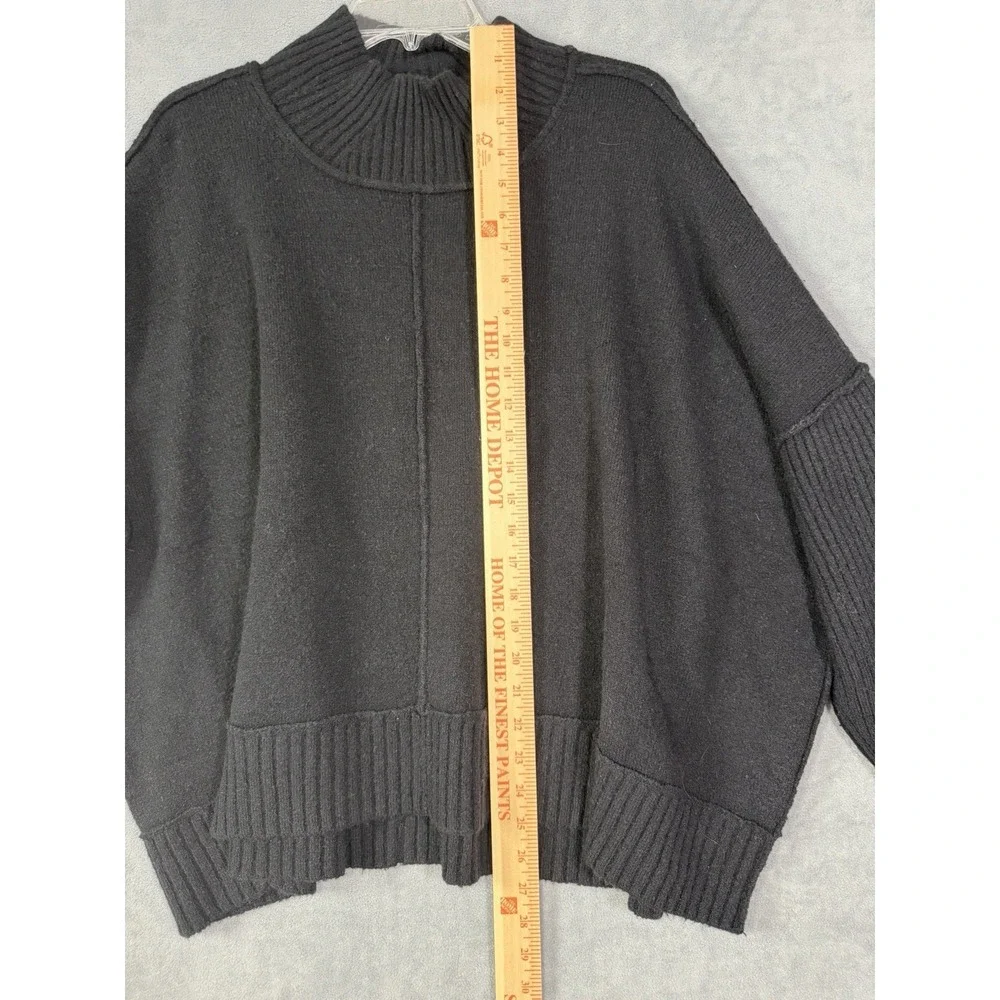 Anthropologie‎ Maeve Women's Turtleneck Sweater Black Wool Blend Size 2X